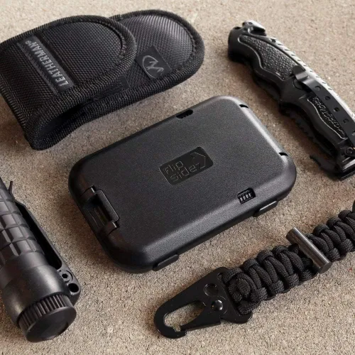 Vista 4 de Flipside Wallets 4 Cartera con bloqueo RFID para hombre con clip extraíble para dinero, delgada, segura y resistente a los golpes