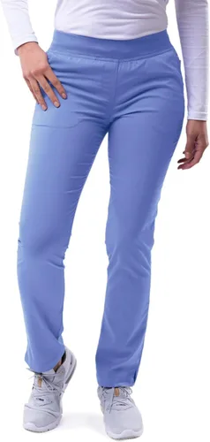 Vista 10 de Adar Pro Scrubs para mujeres - Pantalones de uniforme médico tipo yoga de pierna ajustada Peltre