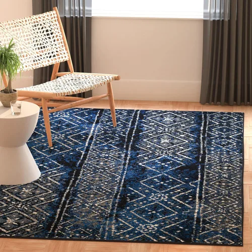 Vista 18 de SAFAVIEH Alfombra de área 8x10 - Colección Adirondack - Grande - Negro y plateado, diseño marroquí bohemio, no suelta pelusa y fácil de limpiar