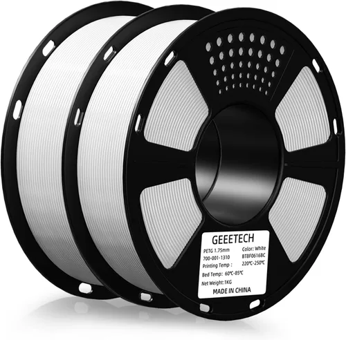 Vista 32 de Geeetech - Filamento PLA de 0.07 pulgadas, filamento de seda de bicolor, consumo dicromático de coextrusión brillante, 2.2 libras, 1 carrete