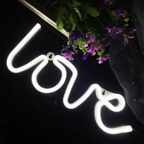 Vista 72 de Letrero de neón de amor para dormitorio, USB o batería, luz de neón para pared, luz de neón LED como letreros de pared de neón para niñas, letrero