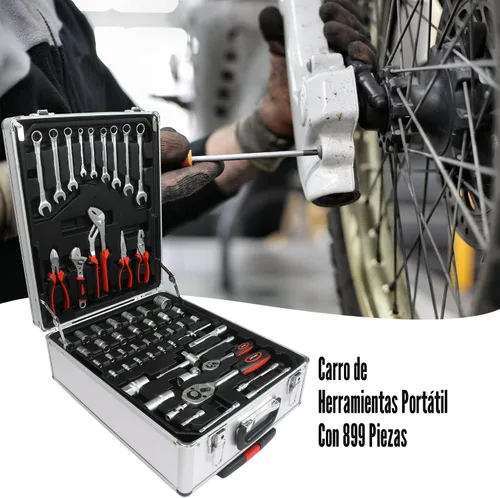 Vista 4 de Campfun Juego de herramientas para el hogar de 899 piezas con herramientas manuales completas, juego de caja de herramientas mecánicas con estuche