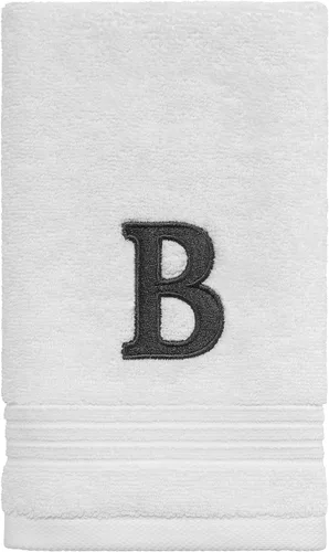 Vista 22 de Avanti Linens - Toalla de dedos, algodón suave y absorbente, decoración de baño bordada (colección de monogramas, inicial G)
