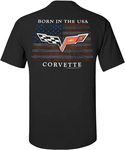 Vista 2 de Corvette Camiseta Nacida en los Estados Unidos