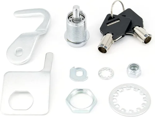 Vista 2 de Americruise - Cerradura de bolsa de sillín de motocicleta, cerradura de maletero real con 2 llaves para Harley Touring Road King Electra Street Road