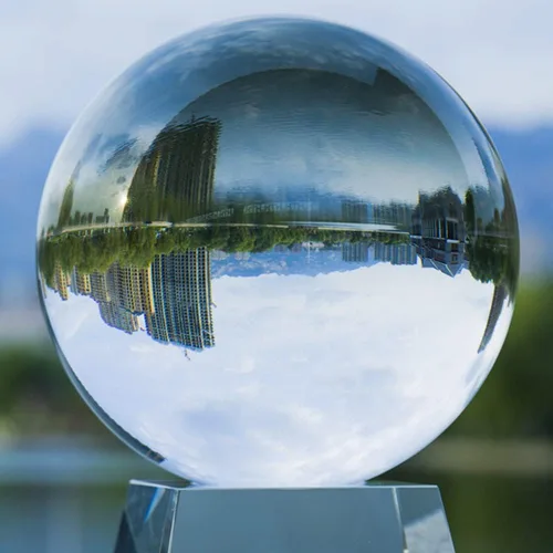 Vista 5 de Bola de cristal K9, bola de cristal transparente, esfera mágica para decoración, fotografía de lentes, meditación, adivinación de mirada, adorno