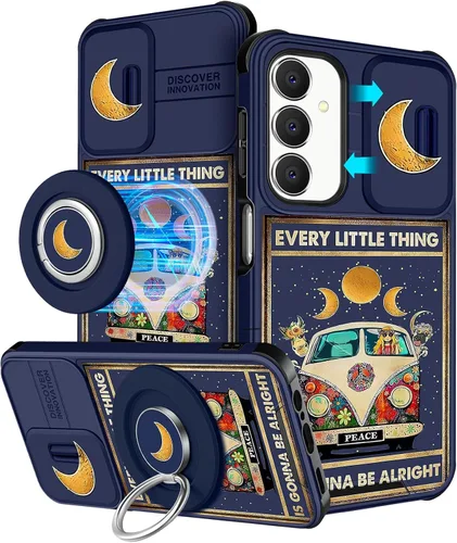 Vista 35 de Funermei Funda para teléfono Samsung Galaxy A15 5G - [2 en 1] Funda para teléfono de mujeres lindas chicas, diseño femenino de mariposa negra