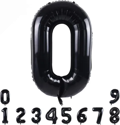 Vista 25 de TONIFUL Globos grandes de helio de letras B negras grandes de 40 pulgadas, globos de aluminio Mylar para decoración de suministros de fiesta