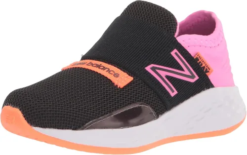 Vista 23 de New Balance Tenis unisex para bebé Fresh Foam Roav V1 sin cordones Aluminio ligero y negro.