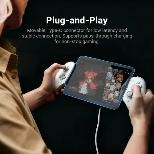 Vista 3 de GameSir G8 Plus MFi iPhone Controller, Apple MFi Certified USB-C Gaming Controller for iPhone 15/16/17 Series, Compatible with iPad Mini & Android