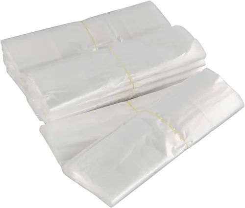 Vista 9 de Bolsas de compras de plástico transparente para camisetas, reutilizables Thank You Bgs (320 unidades) Thick Plastic Material, Flat Bottom, Tear