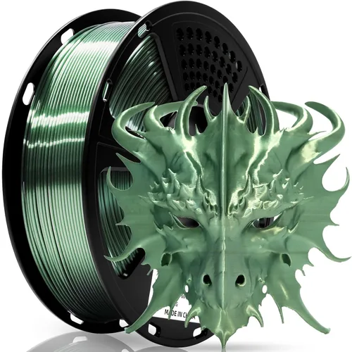 Vista 9 de GEEETECH Filamento PLA de color dorado sedoso de 0.069 libras, filamento de seda brillante para impresora 3D, carrete de 2.2 libras, precisión