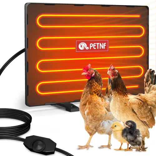 Vista 9 de PETNF Calentador de gallinero de 140 vatios, calentador de pollo de calor radiante, diseño de eficiencia energética, más seguro que las lámparas