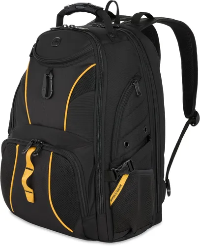 Vista 21 de SwissGear, Travel Gear 1900, Scansmart TSA, mochila para computadora portátil., talla única , Negro