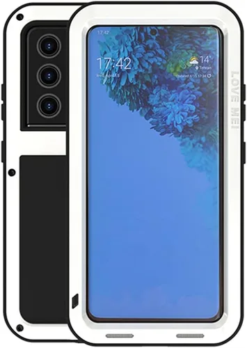 Vista 10 de LOVE MEI Funda para Samsung Galaxy Note 20 Ultra, resistente al aire libre, a prueba de golpes, a prueba de polvo, híbrida, de aluminio, resistente