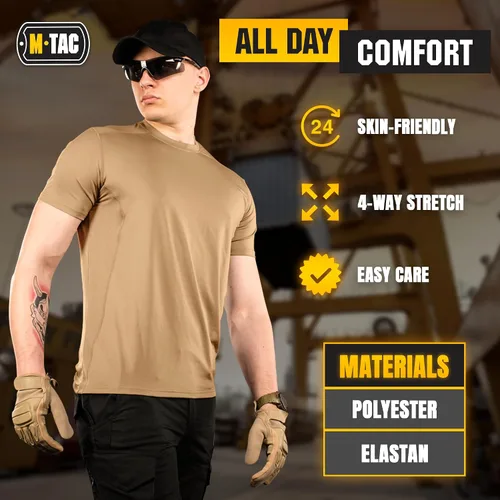 Vista 3 de M-Tac Camiseta táctica de manga corta Camiseta de entrenamiento de gimnasio para hombre, militar, ultra ventilada, para entrenamiento atlético