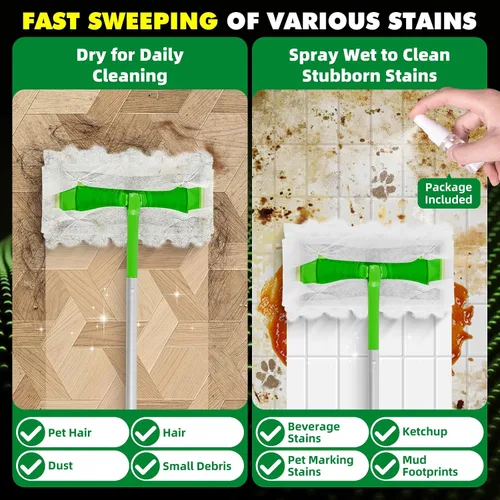 Vista 5 de Paños secos resistentes compatibles con trapeador Swiffer, trapeador