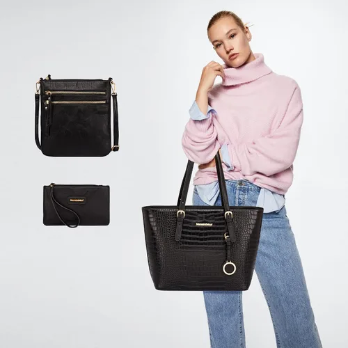 Vista 5 de Montana West Totes - Bolso de mano grande con cartera para mujer 3 piezas