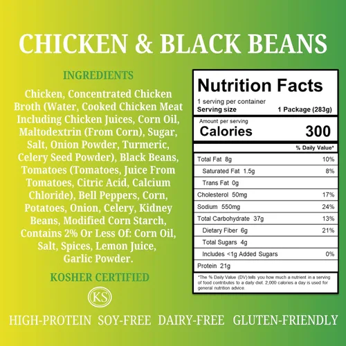 Vista 2 de Pollo y Frijoles Negros