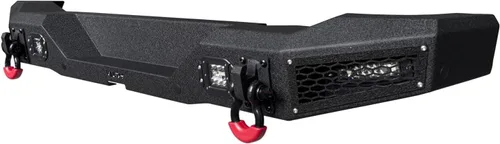 Vista 6 de Parachoques trasero de acero para Ford Bronco 2021-2025 con luces y anillos en D (textura negra)