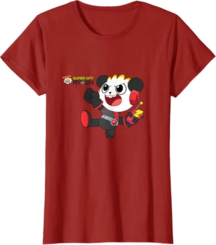 Vista 66 de Ryan's World Super Spy Combo Panda Camiseta, gris, S Asfalto
