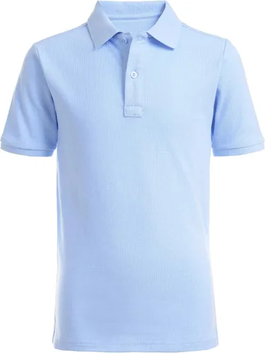 Vista 4 de Nautica Polo de uniforme para hombres jóvenes con mangas cortas de piqué elástico