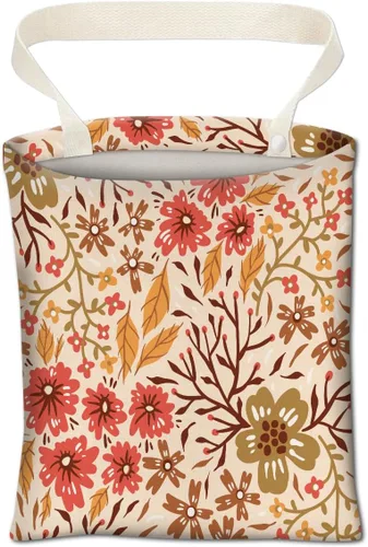 Vista 8 de Basurero para automóvil, organizador colgante y bolsa de almacenamiento, papelera para vehículo, viajes, camping, tablero de ajedrez negro y rojo