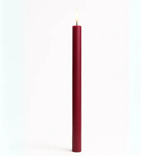 Vista 2 de Biedermann & Sons Velas rectas de 6 horas de duración sin perfume, arándano, 10 pulgadas de alto, juego de 6