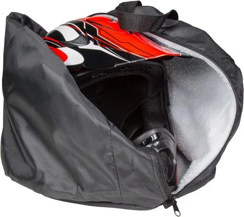 Vista 6 de Raider BCS-8B Bolsa para Casco Deluxe de Nylon Negro y Duradera para Motocicleta MX, Mediana