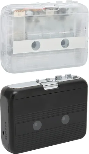 Vista 9 de Lazmin112 Reproductor de casete Bluetooth, reproductor de cinta de audio estéreo portátil con auriculares, función de marcha atrás automática