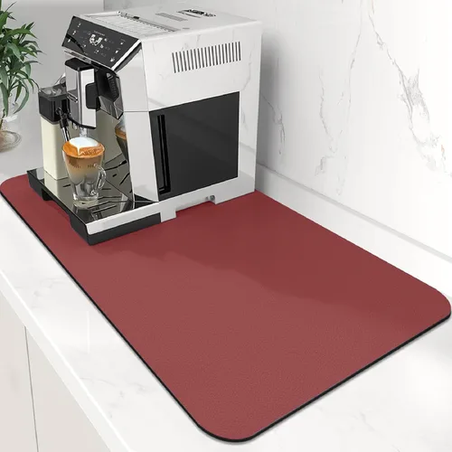 Vista 21 de Tapete de café súper absorbente para secar platos, tapete para barra de Caqui