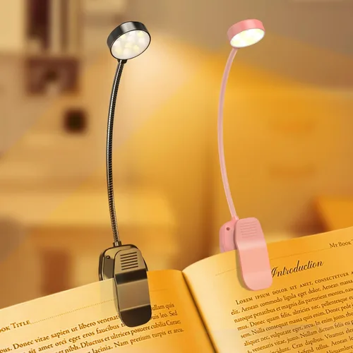 Vista 10 de KTEBO Luz de libro recargable para leer en la cama, lámpara de lectura de 1 Negro