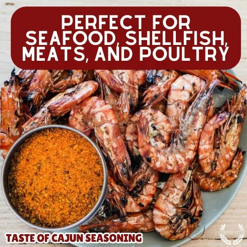 Vista 4 de Taste of Cajun - Condimento artesanal - Sin OMG - Mezcla de especias gourmet - Lata magnética - Hecho a mano en pequeños lotes - Embalado a mano