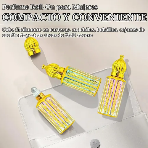 Vista 5 de MR.A Paquete de 3 perfumes árabes para mujer, set de regalo de aceites de perfume árabe de larga duración, aceite de perfume árabe de lujo