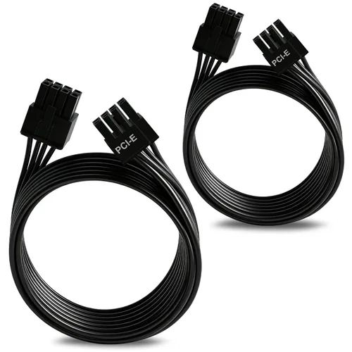 Vista 10 de COMeap Cable PCIe para Corsair, ATX CPU 8 pines macho a doble PCIe 8 pines (6+2) macho cable de alimentación para Corsair Thermaltake ARESGAME 1