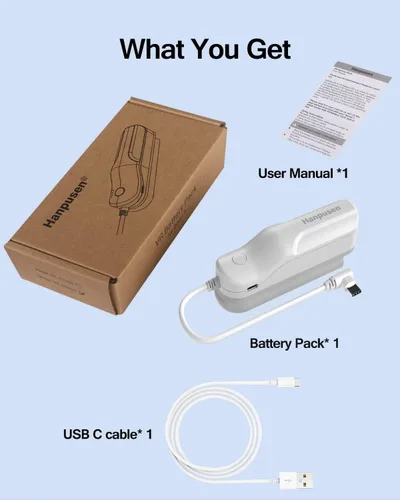 Vista 6 de Hanpusen Battery Pack for Oculus Quest 2, 5000mAh Portable Charger for Meta Oculus Quest 2 Accessories, Compatible with Quest 2 Oculus Original