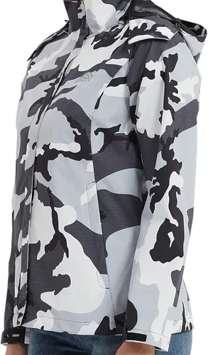 Vista 7 de OTU Chaqueta impermeable para mujer, ligera, impermeable con capucha para senderismo, viajes al exterior.