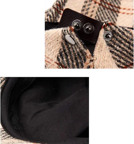 Vista 4 de Clape Sombrero plano de golf irlandés Gatsby para hombre de Newsboy Ivy Cap Tweed clásico de conducción sombrero de lana boina