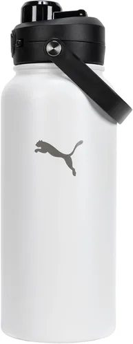 Vista 7 de PUMA Botella de agua de acero inoxidable aislada de 32 onzas unisex para adultos con asa de transporte
