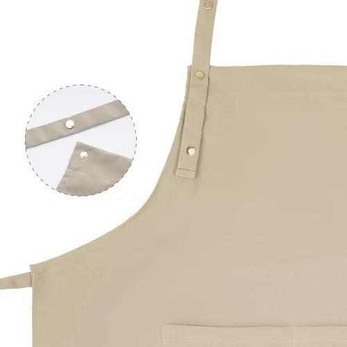 Vista 2 de Tosewever Delantales de Arte para Mujeres Pintura Cerámica Horneado, Delantal de Cocina con Correas de Hebilla para Hombres con Bolsillos para Chef