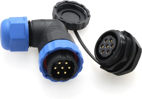 Vista 9 de SD20 2 Pin Aviación Conector Ángulo Recto 25A 380V Automotriz Plástico IP68 Enchufe Impermeable Enchufe Macho Hembra Eléctrico Montaje Posterior