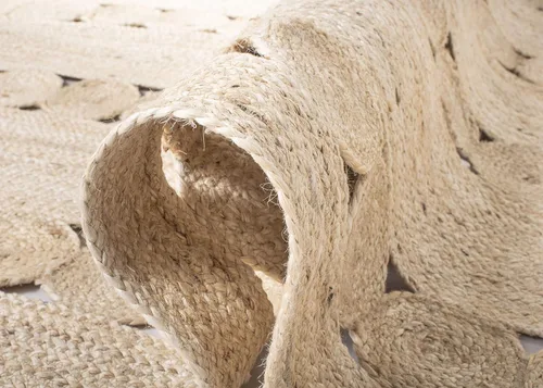Vista 3 de SAFAVIEH Natural Fiber Collection - Alfombra decorativa de 2 pies 3 pulgadas x 4 pies, marfil, hecha a mano de yute trenzado trenzado, ideal