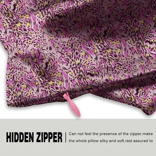 Vista 119 de Funda de almohada de seda para cabello y piel, suave, transpirable y sedosa, juego de fundas de almohada 100% tamaño estándar de 2 piezas, fundas