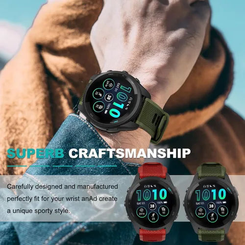 Vista 7 de OVERSTEP Correa de repuesto compatible con Garmin Forerunner 265, correas de reloj de liberación rápida de 0.866 in para Forerunner 255, Vivoactive