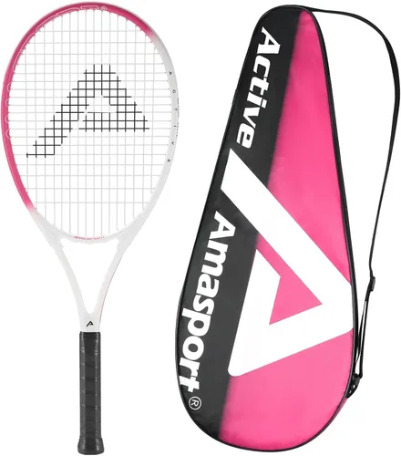 Vista 10 de AMA SPORT Adult Tennis Racket - Pre-Strung Light Balance 27 inch Tennis Racquet for Women and Men Grip Size 2-4 1/4