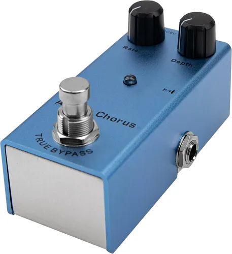 Vista 2 de Mini pedal de efectos de guitarra eléctrica, carcasa de metal, adaptador de CC de 9 V, True Bypass para kit de guitarra eléctrica múltiple