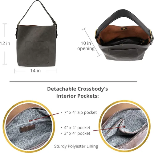 Vista 3 de Joy Susan - Bolsa clásica 2 en 1 para mujer, estilo hobo