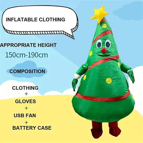 Vista 7 de Traje inflable de Papá Noel de Navidad