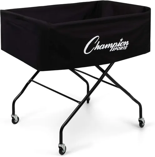 Vista 10 de Champion Sports Volleyball Cart & Equipment Storage, Durable Aluminum Frame for High Volume Practices & Training Sessions, 24 to 40 Ball Storage