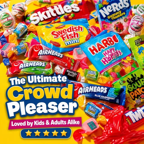 Vista 7 de Paquete Variado de Dulces a Granel - Dulces Envueltos Individualmente a Granel de 2 lb para Búsqueda de Huevos de Pascua - Rellenos para Piñata